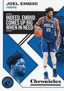 2019-20 Panini Chronicles Basketball Cards #1-100: #9 Joel Embiid  - Philadelphia 76ers