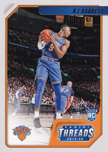 2019-20 Panini Chronicles Basketball Cards #1-100: #90 RJ Barrett RC - New York Knicks