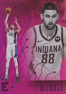 2019-20 Panini Chronicles Basketball Cards PINK Parallels: #235 Goga Bitadze RC - Indiana Pacers