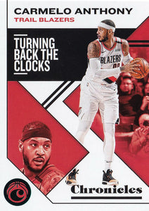 2019-20 Panini Chronicles Basketball Cards TEAL Parallels: #35 Carmelo Anthony  - Portland Trail Blazers