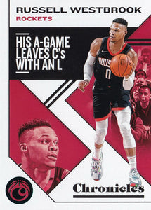 2019-20 Panini Chronicles Basketball Cards TEAL Parallels: #45 Russell Westbrook  - Houston Rockets