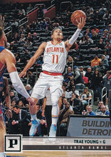 Load image into Gallery viewer, 2019-20 Panini Chronicles Basketball Cards TEAL Parallels: #117 Trae Young RC - Atlanta Hawks
