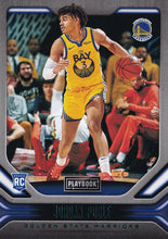 Load image into Gallery viewer, 2019-20 Panini Chronicles Basketball Cards TEAL Parallels: #192 Jordan Poole RC - Golden State Warriors
