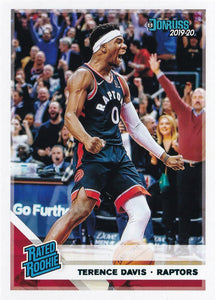 2019-20 Panini Chronicles Basketball Cards TEAL Parallels: #196 Terence Davis RC - Toronto Raptors