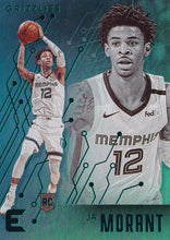 Load image into Gallery viewer, 2019-20 Panini Chronicles Basketball Cards TEAL Parallels: #230 Ja Morant RC - Memphis Grizzlies
