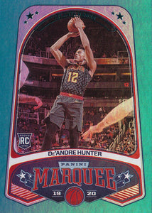 2019-20 Panini Chronicles Basketball Cards TEAL Parallels: #256 De'Andre Hunter RC - Atlanta Hawks