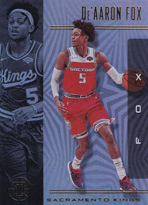 2019-20 Panini Illusions Basketball Cards #1-100: #7 De'Aaron Fox  - Sacramento Kings