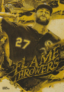 2020 Topps Fire Baseball FLAME THROWERS GOLD MINTED INSERTS ~ Pick your card