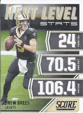 Load image into Gallery viewer, 2021 Panini Score NFL Football NEXT LEVEL STATS Inserts ~ Pick Your Cards
