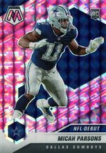 Load image into Gallery viewer, 2021 Panini Mosaic NFL Football PRIZM PINK CAMO Parallels ~ Pick Your Cards
