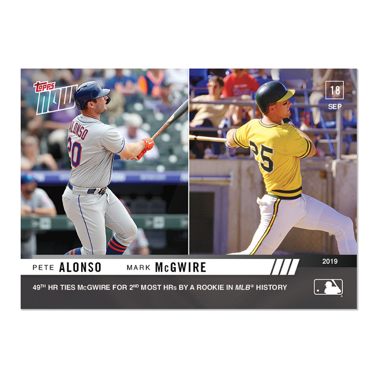 2019 Topps Now #859 Pete Alonso Mark McGwire