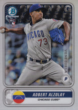 Load image into Gallery viewer, 2020 Bowman - Spanning the Globe Chrome Refractor Insert: #STG-AA Adbert Alzolay

