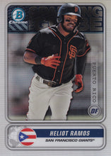 Load image into Gallery viewer, 2020 Bowman - Spanning the Globe Chrome Refractor Insert: #STG-HR Heliot Ramos
