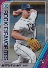 Load image into Gallery viewer, 2020 Bowman - Rookie of the Year Favorites Chrome Refractor Insert: #ROYF-BM Brendan McKay
