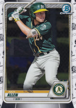 Load image into Gallery viewer, 2020 Bowman Baseball Cards - Chrome Prospects (101-150): #BCP-105 Nick Allen

