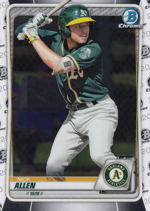 2020 Bowman Baseball Cards - Chrome Prospects (101-150): #BCP-105 Nick Allen