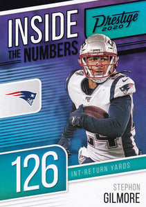 2020 Panini Prestige NFL INSIDE THE NUMBERS BLUE PARALLELS ~ Pick Your Cards