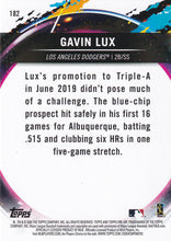 Load image into Gallery viewer, GAVIN LUX 2020 Topps Fire Baseball GOLD MINTED RC Parallel
