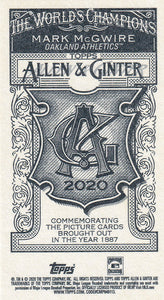 2020 Topps Allen & Ginter MINI NO NUMBERS PR50 ~ Pick your card