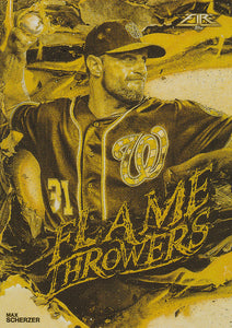 2020 Topps Fire Baseball FLAME THROWERS GOLD MINTED INSERTS ~ Pick your card