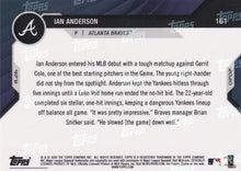 Load image into Gallery viewer, IAN ANDERSON 2020 Topps Now CALL-UP DEBUT RC #161 PR 1746 ~ Braves
