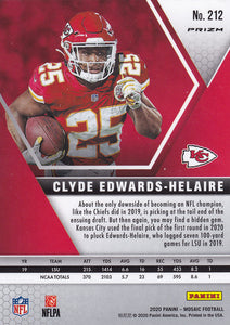 CLYDE EDWARDS-HELAIRE 2020 Panini Mosaic NFL PINK CAMO RC #212 ~ Chiefs