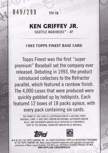 KEN GRIFFEY JR. 2021 Topps Series 1 Through the Years BLACK #49/299 Insert