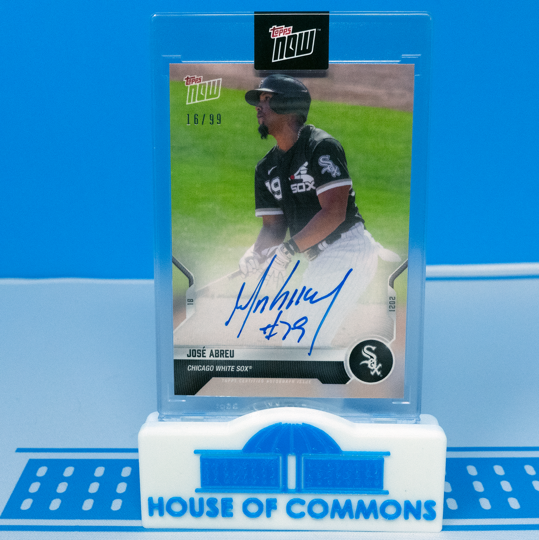 JOSE ABREU 2021 Topps Now Road To Opening Day AUTO 16/99 #OD-81A