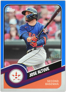 Jose Altuve 2020 Topps 582 Montgomery Brooklyn Collection BLUE Parallel #4/40