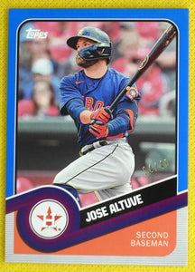 Jose Altuve 2020 Topps 582 Montgomery Brooklyn Collection BLUE Parallel #4/40