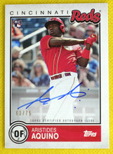Load image into Gallery viewer, Aristides Aquino 2020 Topps 582 Montgomery Brooklyn Collection AUTO #63/75
