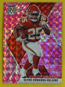 CLYDE EDWARDS-HELAIRE 2020 Panini Mosaic NFL PINK CAMO RC #212 ~ Chiefs