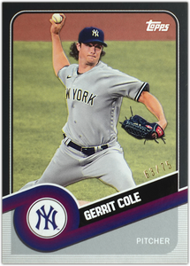 GERRIT COLE 2020 Topps 582 Montgomery Brooklyn Collection BLACK Parallel #63/75