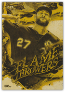 2020 Topps Fire Baseball FLAME THROWERS GOLD MINTED INSERTS ~ Pick your card