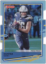 Load image into Gallery viewer, HUNTER HENRY 2020 Donruss NFL SILVER PRESS PROOFS Die Cut 5/75
