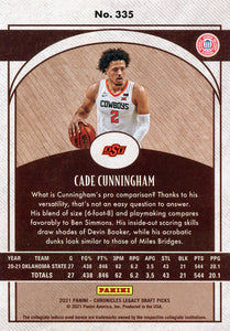 CADE CUNNINGHAM 2021 Panini Chronicles Draft Basketball LEGACY RED #/149 ~ Pistons