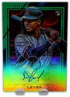 DOMINGO LEYBA 2020 Topps Fire Baseball GREEN AUTO RC 43/75