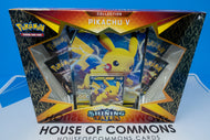 Pokemon TCG Shining Fates Pikachu V Box Collection Factory Sealed 4 Booster Pack