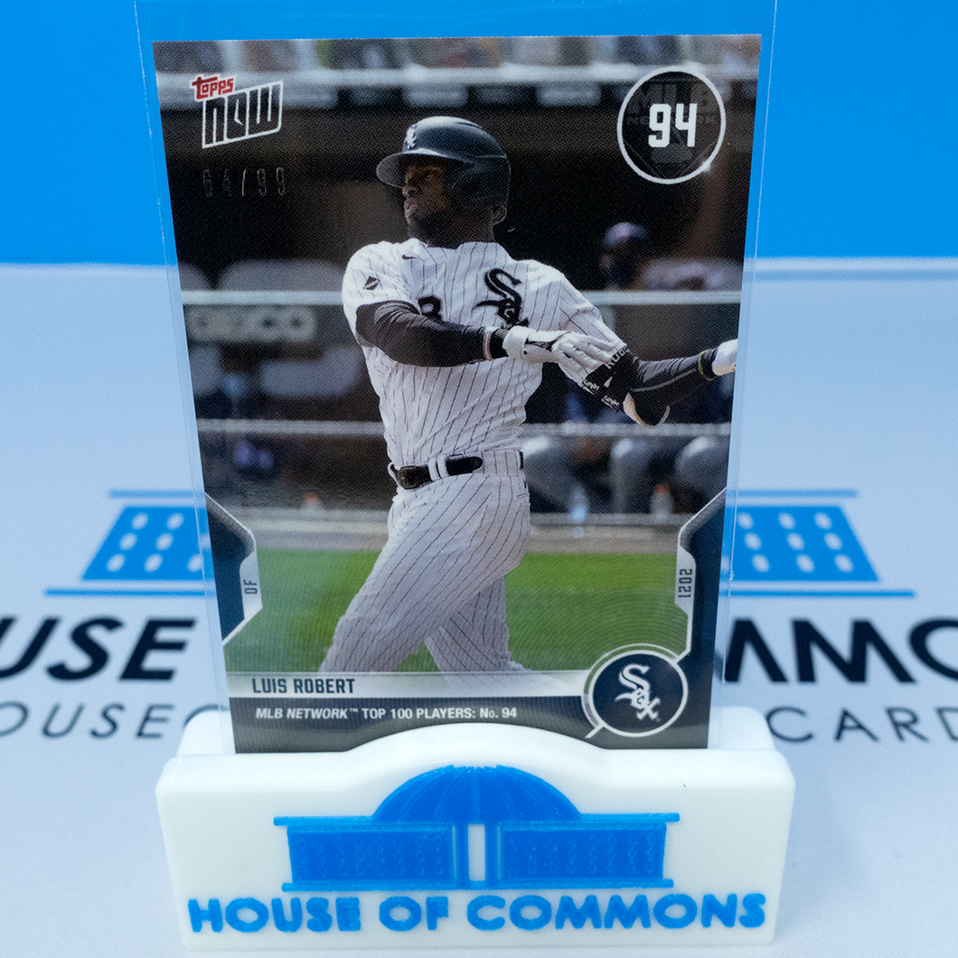 LUIS ROBERT 2021 Topps Now MLB Network's Top 100 #94 BLACK Parallel #64/99