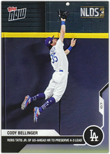 Load image into Gallery viewer, CODY BELLINGER 2020 Topps Now #384 ~ Robs Tatis Jr of Go-Ahead HR NLDS 2020
