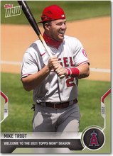 Load image into Gallery viewer, 2021 Topps Now MIKE TROUT Road to Opening Day PROMO #WLCM w/ promo code
