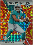 TUA TAGOVAILOA 2020 Panini Mosaic NFL REACTIVE GOLD DEBUT RC Parallel