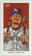 WANDER FRANCO 2020 Topps T206 Series 3 SSP Team Name Variation Charlotte
